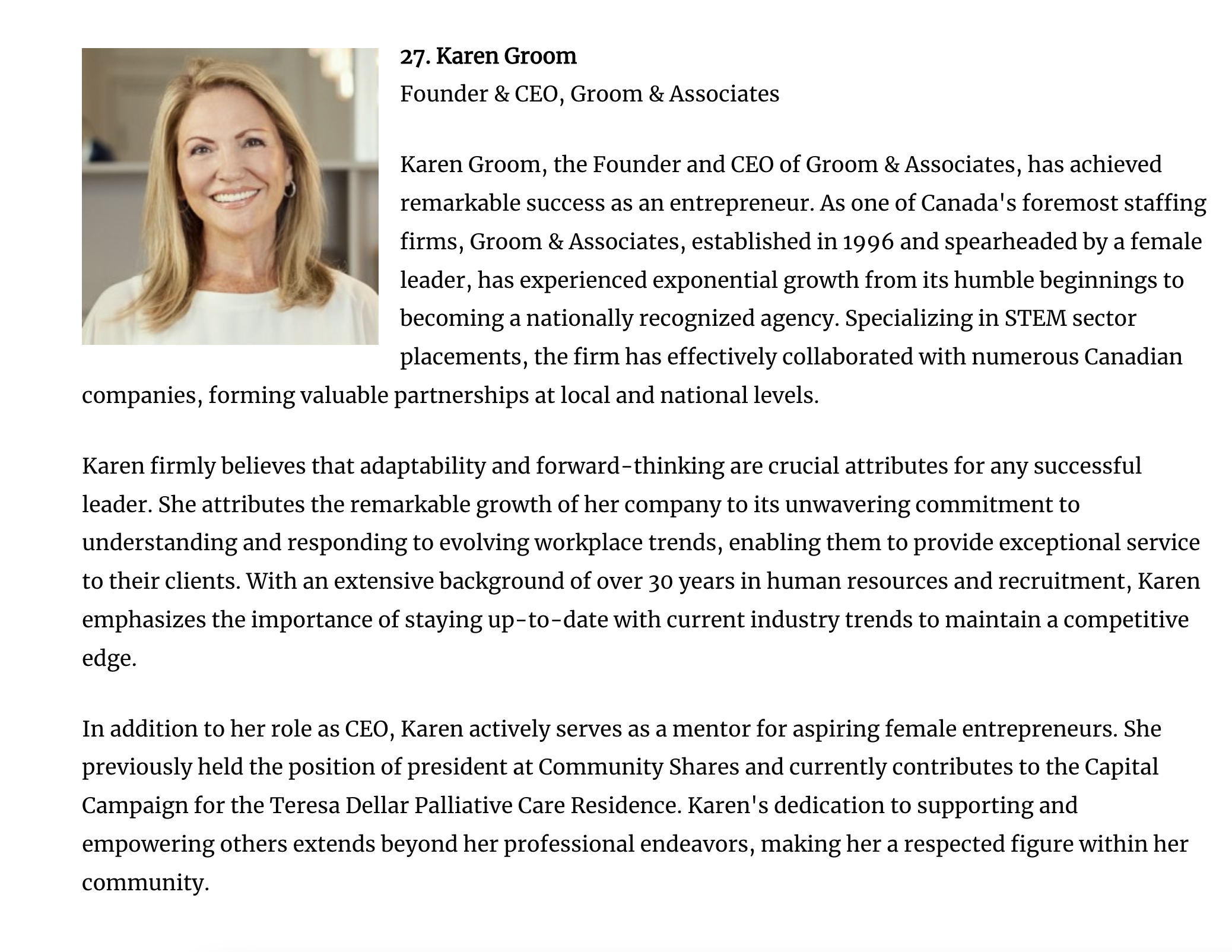 The Top 50 Women Leaders of Montreal for 2023